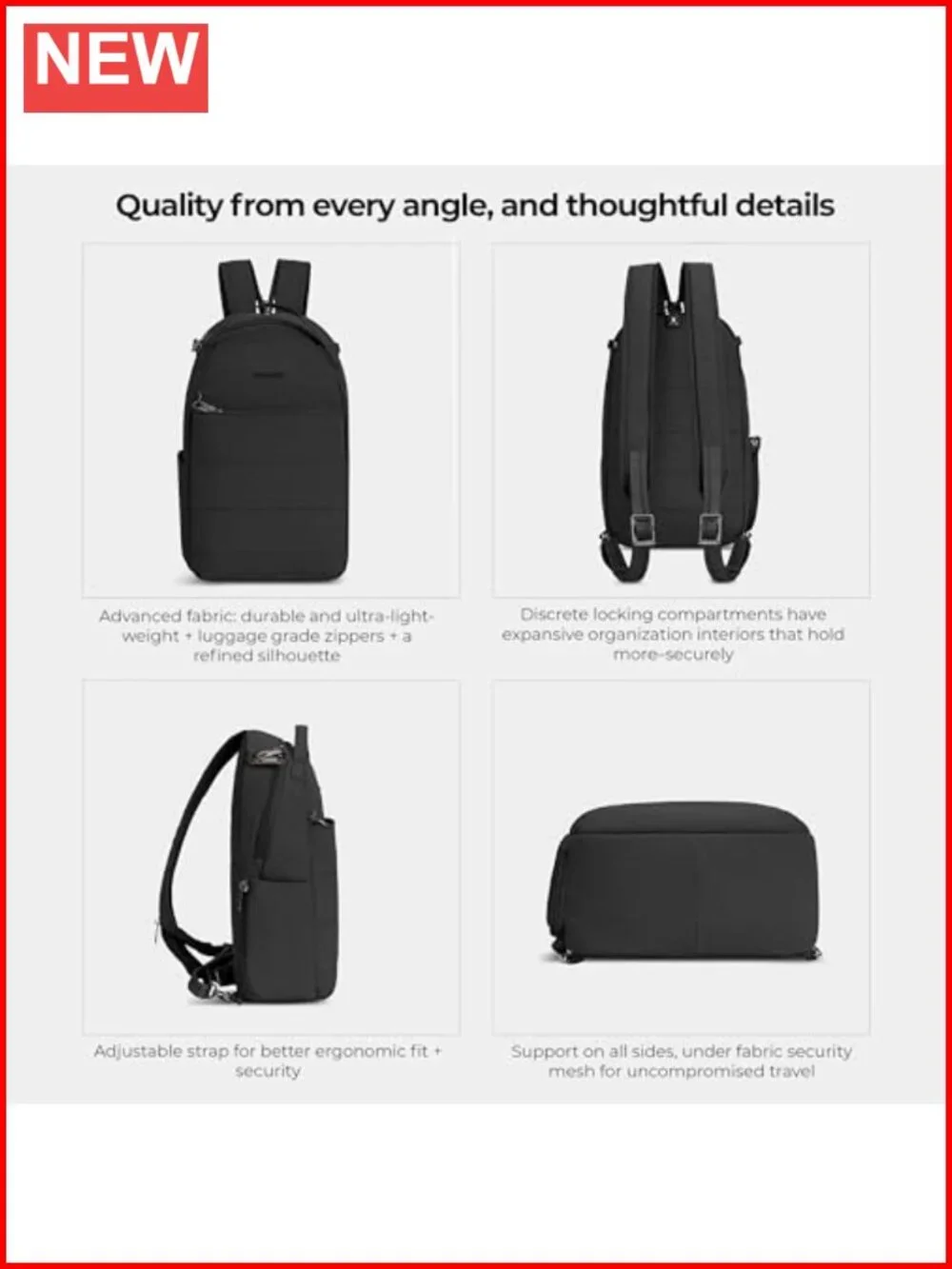 Anti-Theft Convertible Backpack Sling RFID Blocking Nylon Travel Daypack